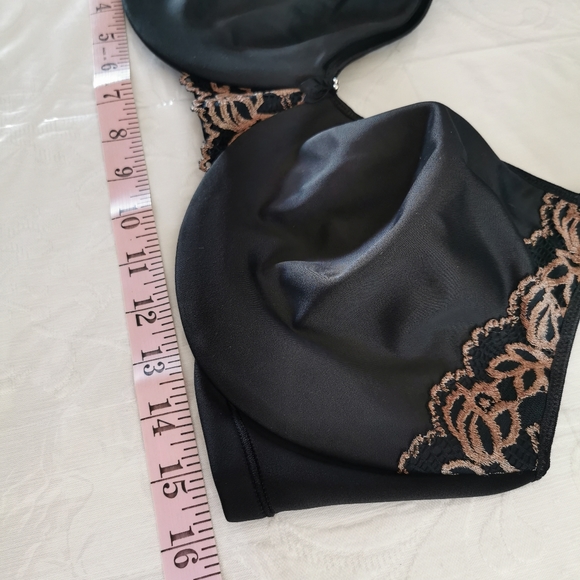 Wonder Bra Black Embroidered Bra Size 38DD - Picture 7 of 9